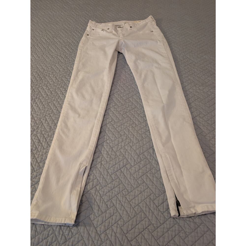 Rag & Bone Jeans Women's Size 26 White Zipper Capri (0422)